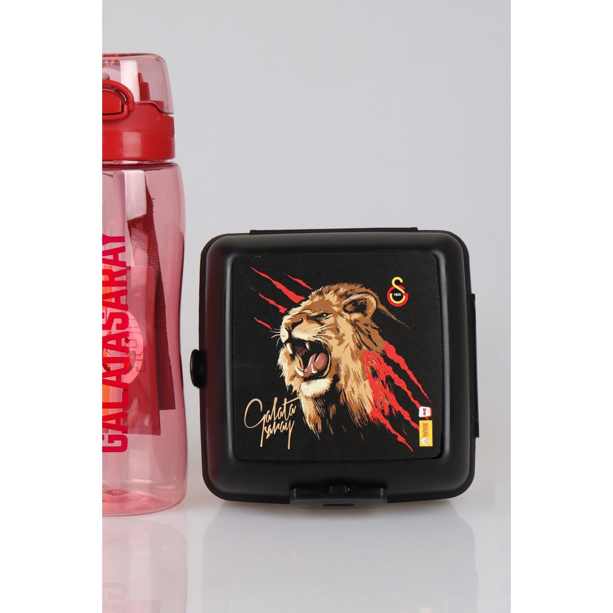 Yeni Sezon Lisanslı Galatasaray 700 ml Matara ve 2 Katlı Beslenme Kabı / Lunch Box Seti