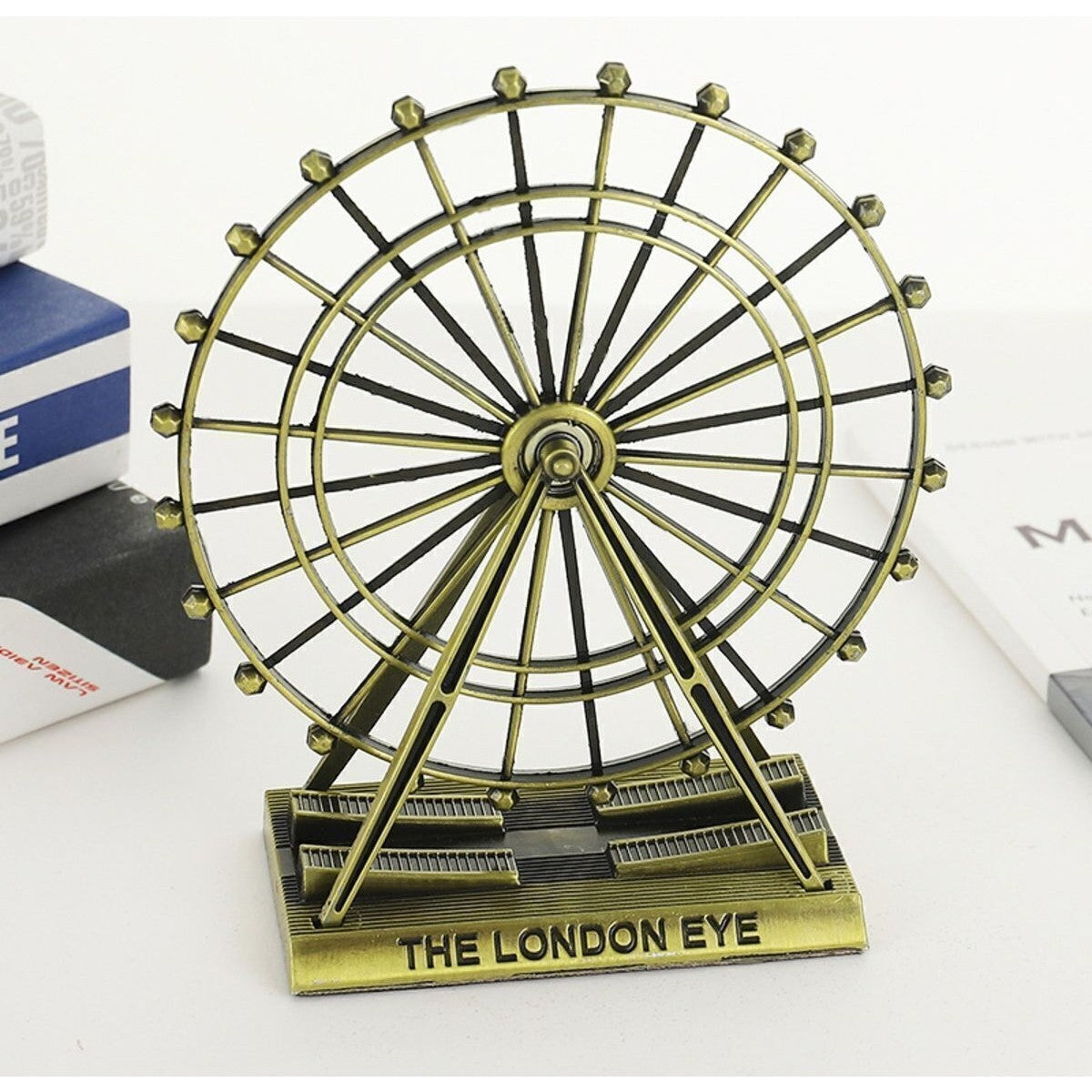 Dekoratif Metal The London Eye Biblo Dönme Dolap Biblo 15 cm