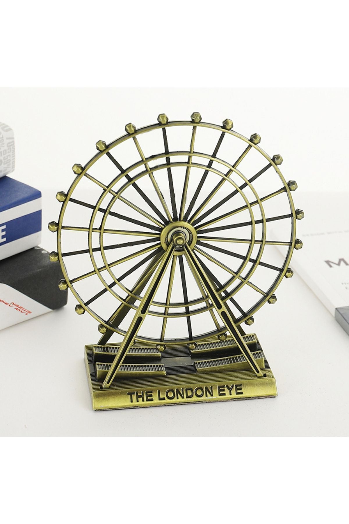 Dekoratif Metal The London Eye Biblo Dönme Dolap Biblo 15 Cm