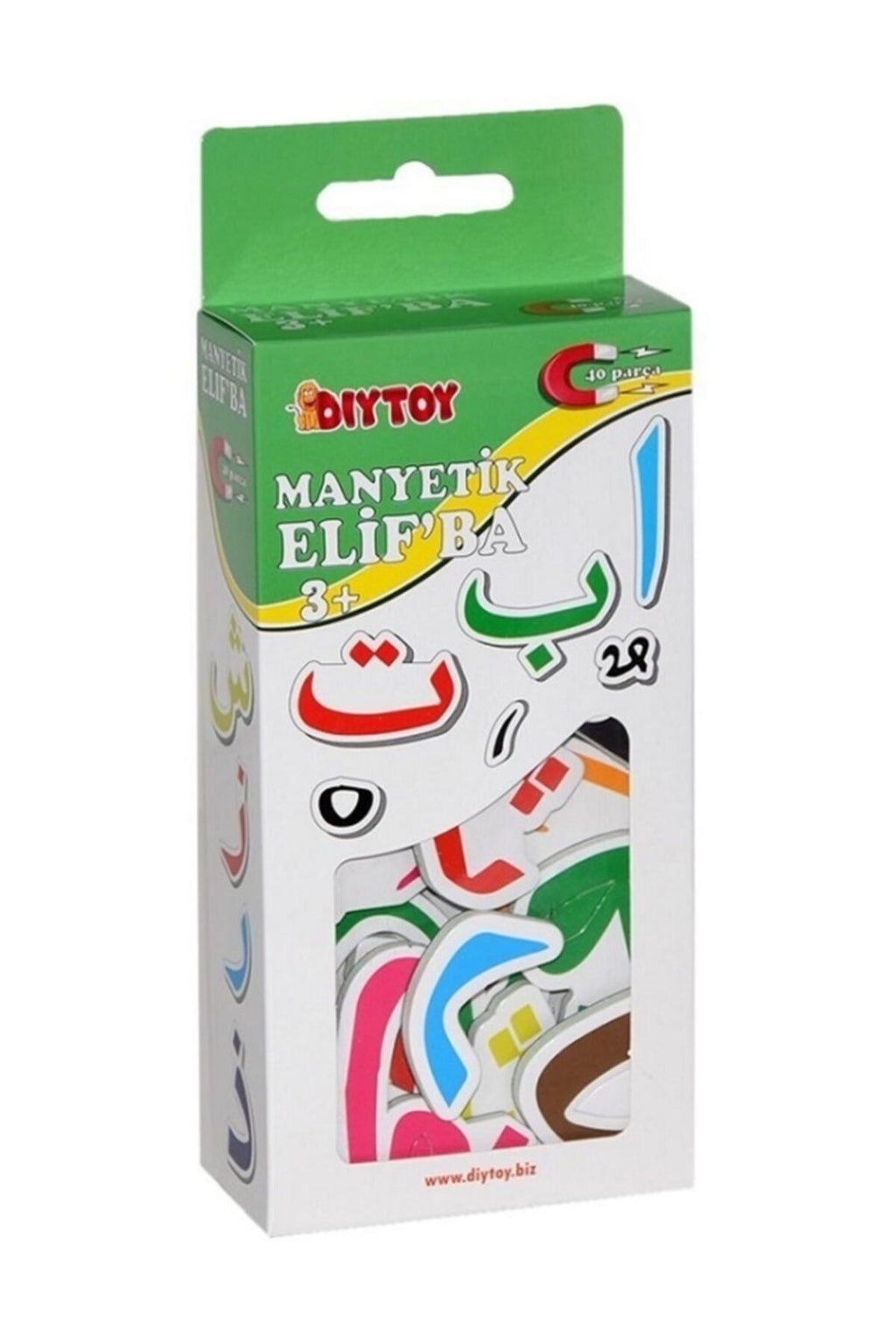 DIYTOY Manyetik Elif'ba Mıknatıslı 40 Parça