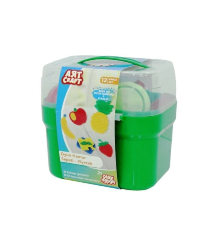 Oyun Hamur Sepeti Yiyecekler 12 Parça (224GR Hamur + 8 Kalıp)