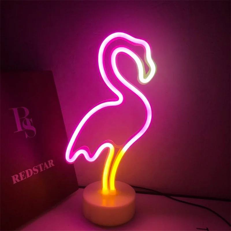 Flamingo Neon Led Işıklı Masa-gece Lambası Dekoratif Neon Led Lamba