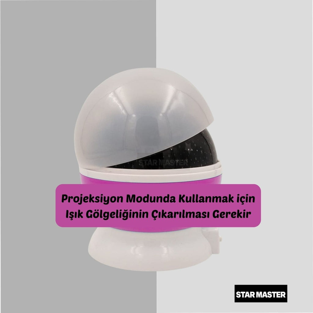 Dönen Projeksiyon Işıklı LED Yıldızlar Gece Lambası