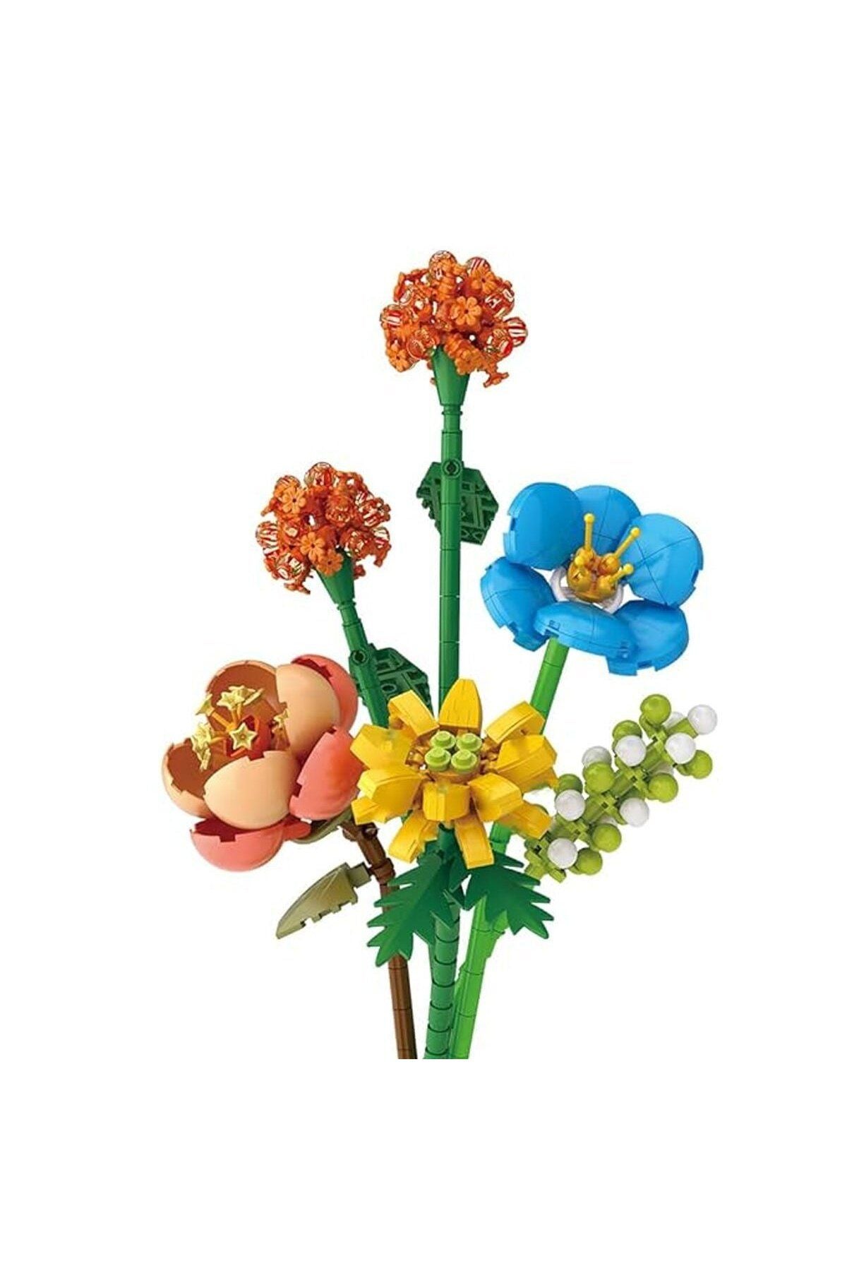Eternal Flowers Seti – Ayçiçeği, Ortanca, Zambak ve Şakayık Çiçek Buketi Yapı Oyuncağı 633parça