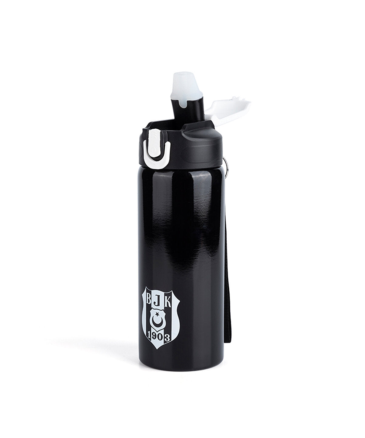 Beşiktaş Lisanslı Logolu Pipetli Çelik Matara 600ML