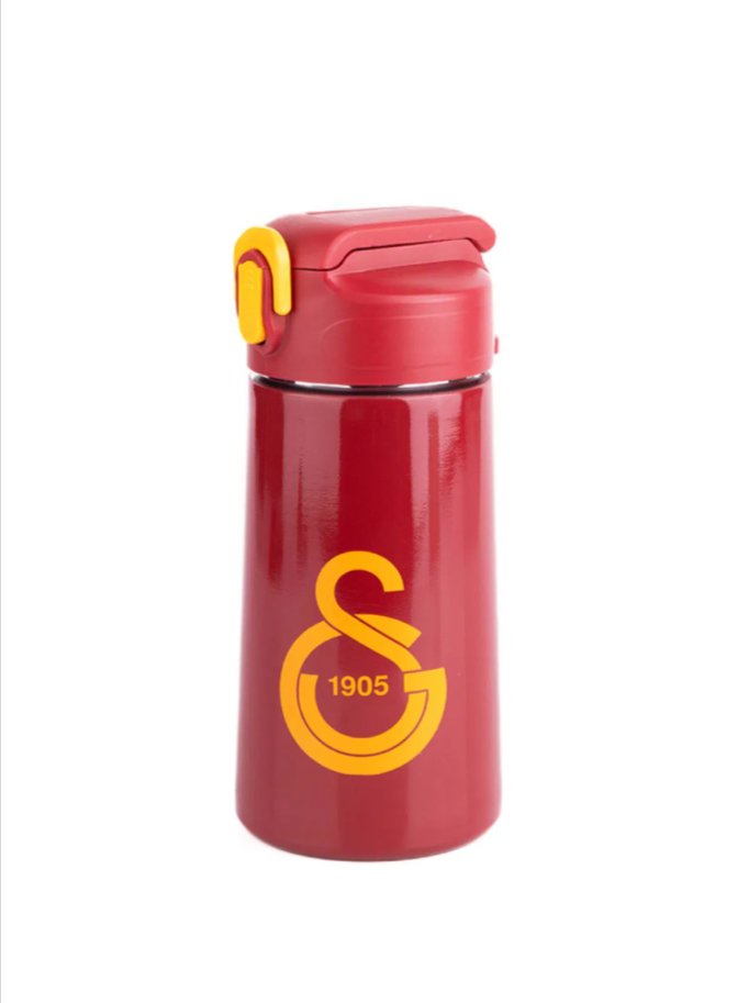 Galatasaray Lisanslı Logolu Pipetli Çelik Matara 500ML