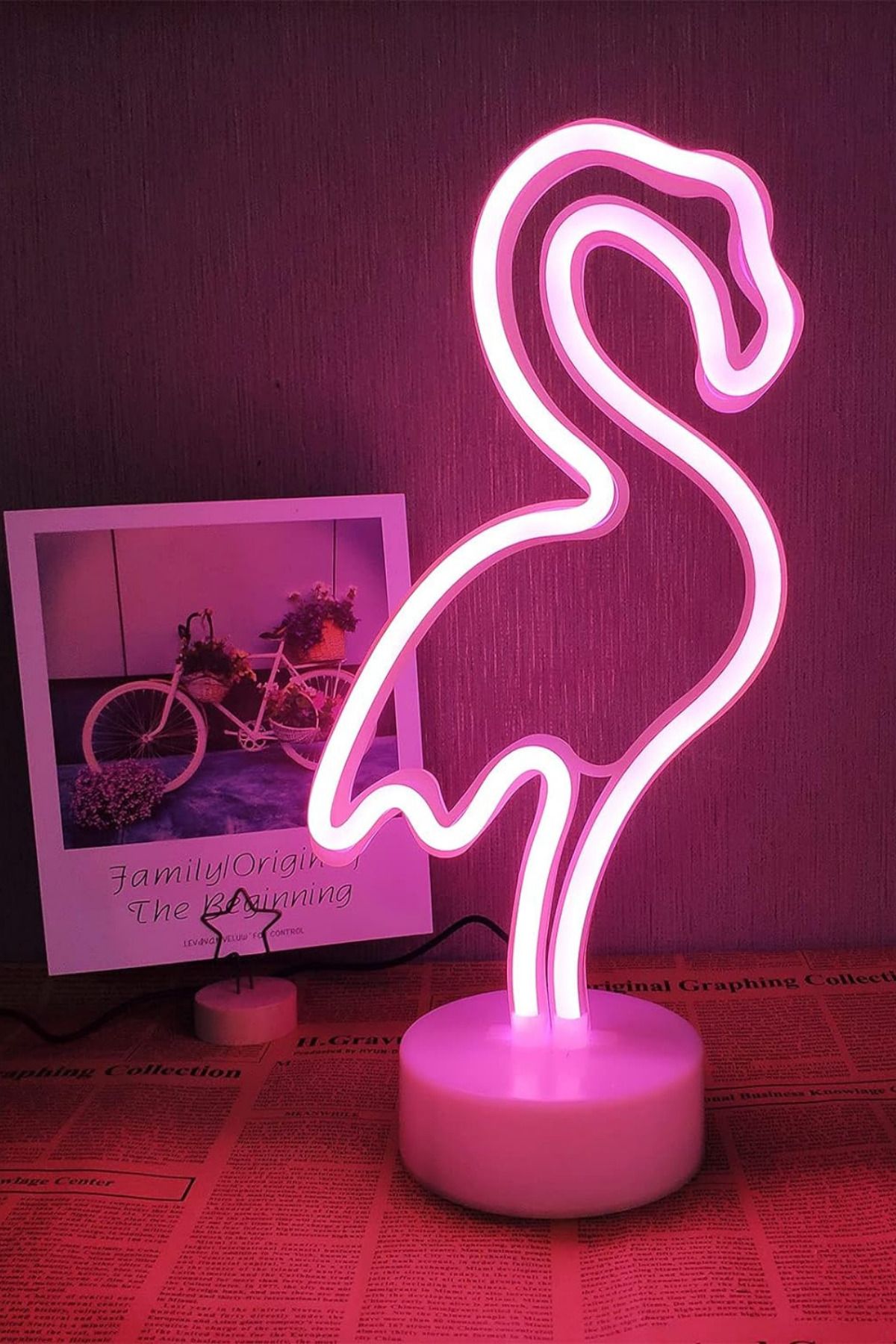 Flamingo Neon Led Işıklı Masa Ve Gece Lambası Dekoratif Aydınlatma