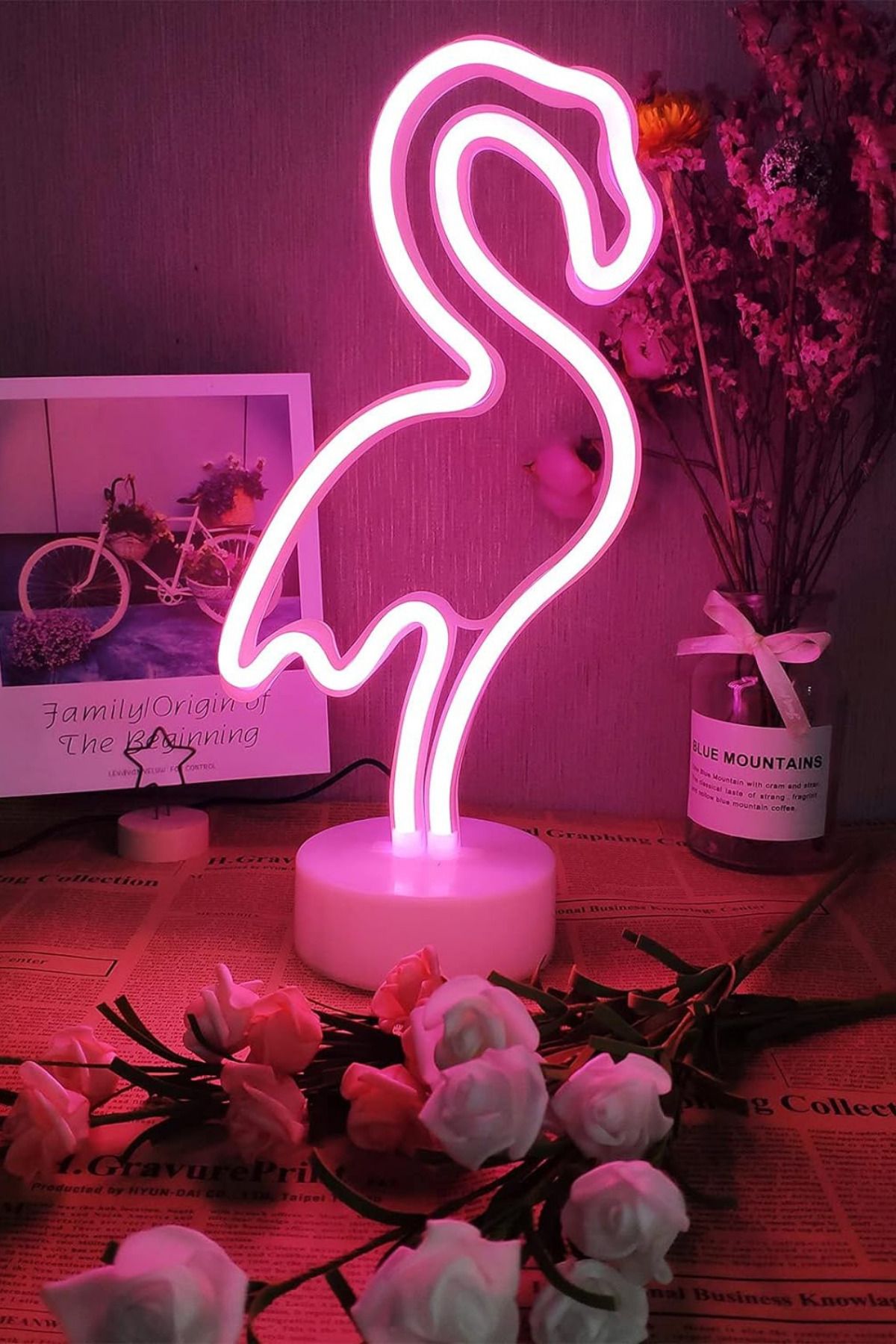 Flamingo Neon Led Işıklı Masa Ve Gece Lambası Dekoratif Aydınlatma