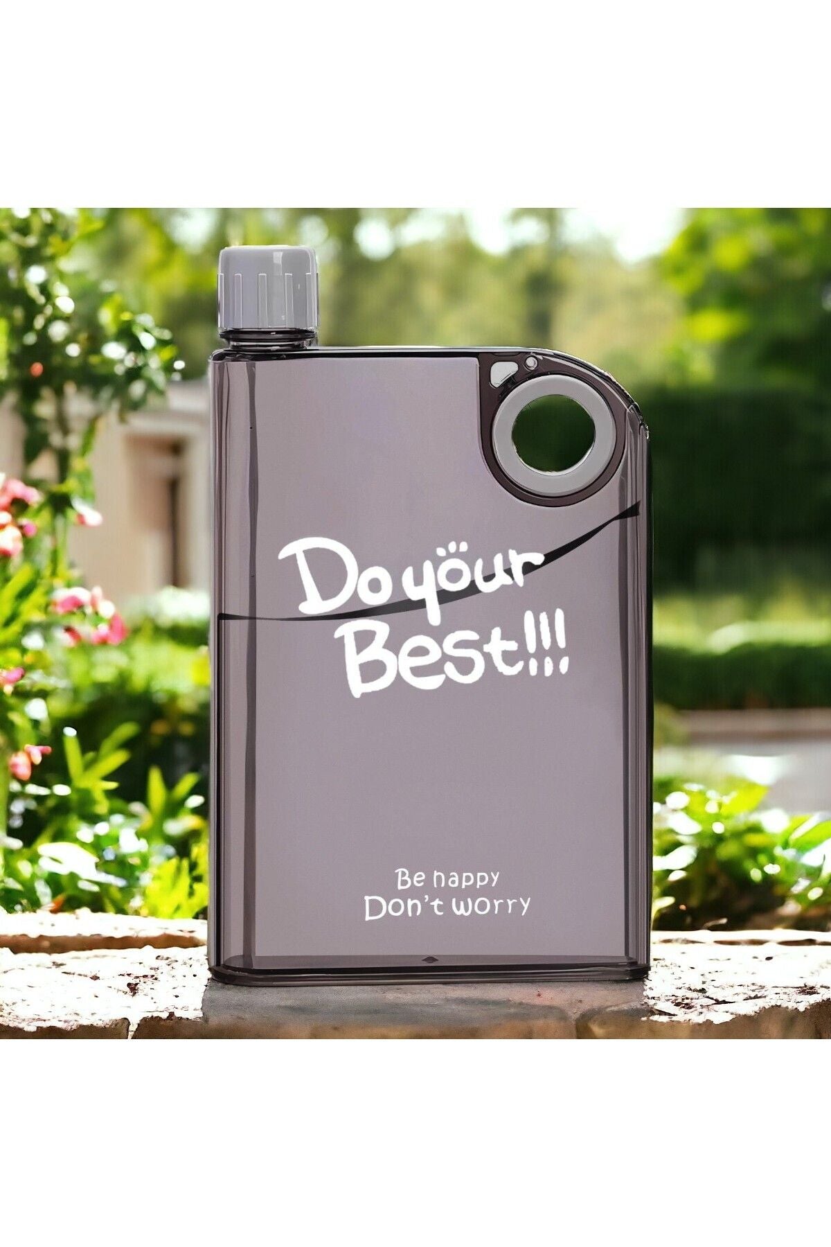 Gri A5 380ML Su Matara Notebook Sporcu Suluk Su Şişesi Gri 300 ml Plastik