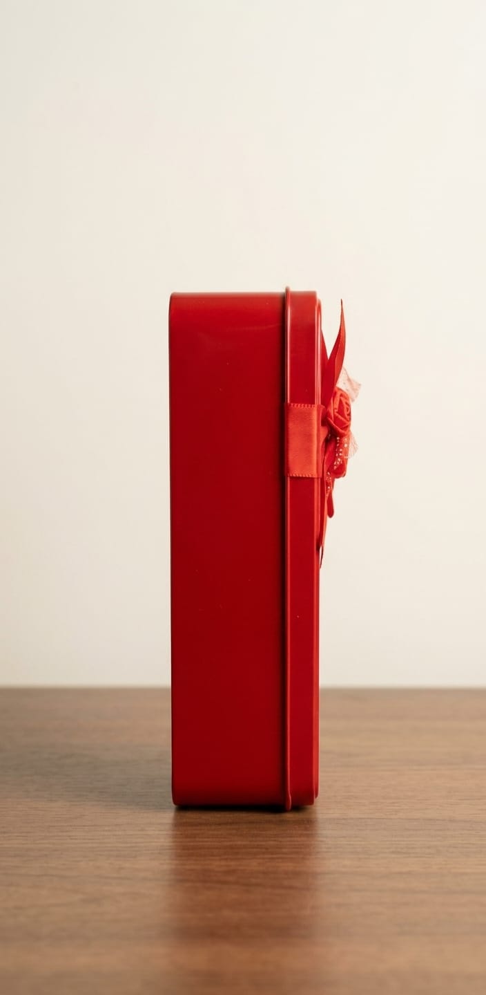 Gül Süslemeli Metal Hediye Ve Saklama Kutusu 19CM