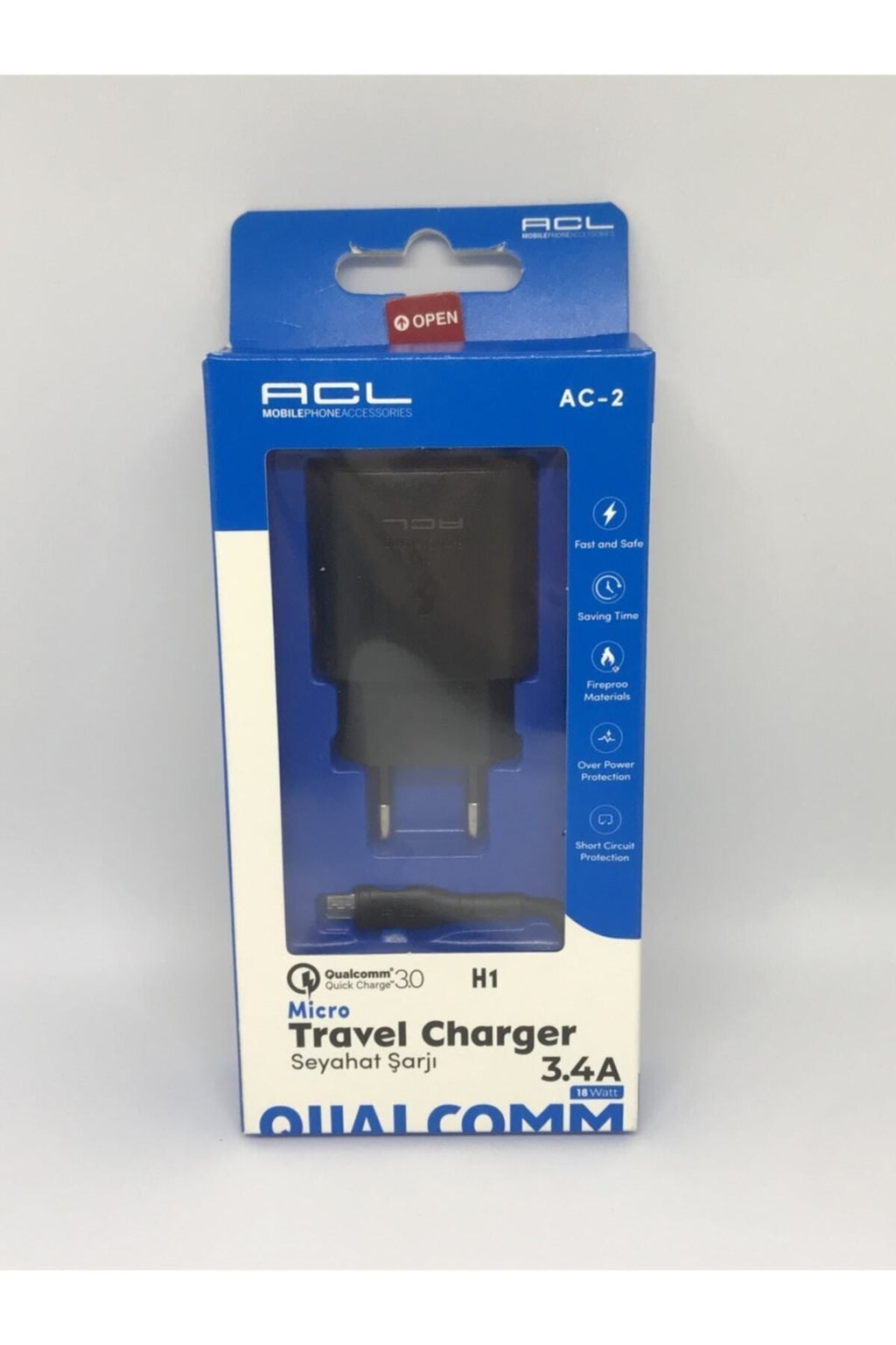 H1 Quick Charge 3.4a 18 Watt Mıcro Seyahat Şarj Aleti