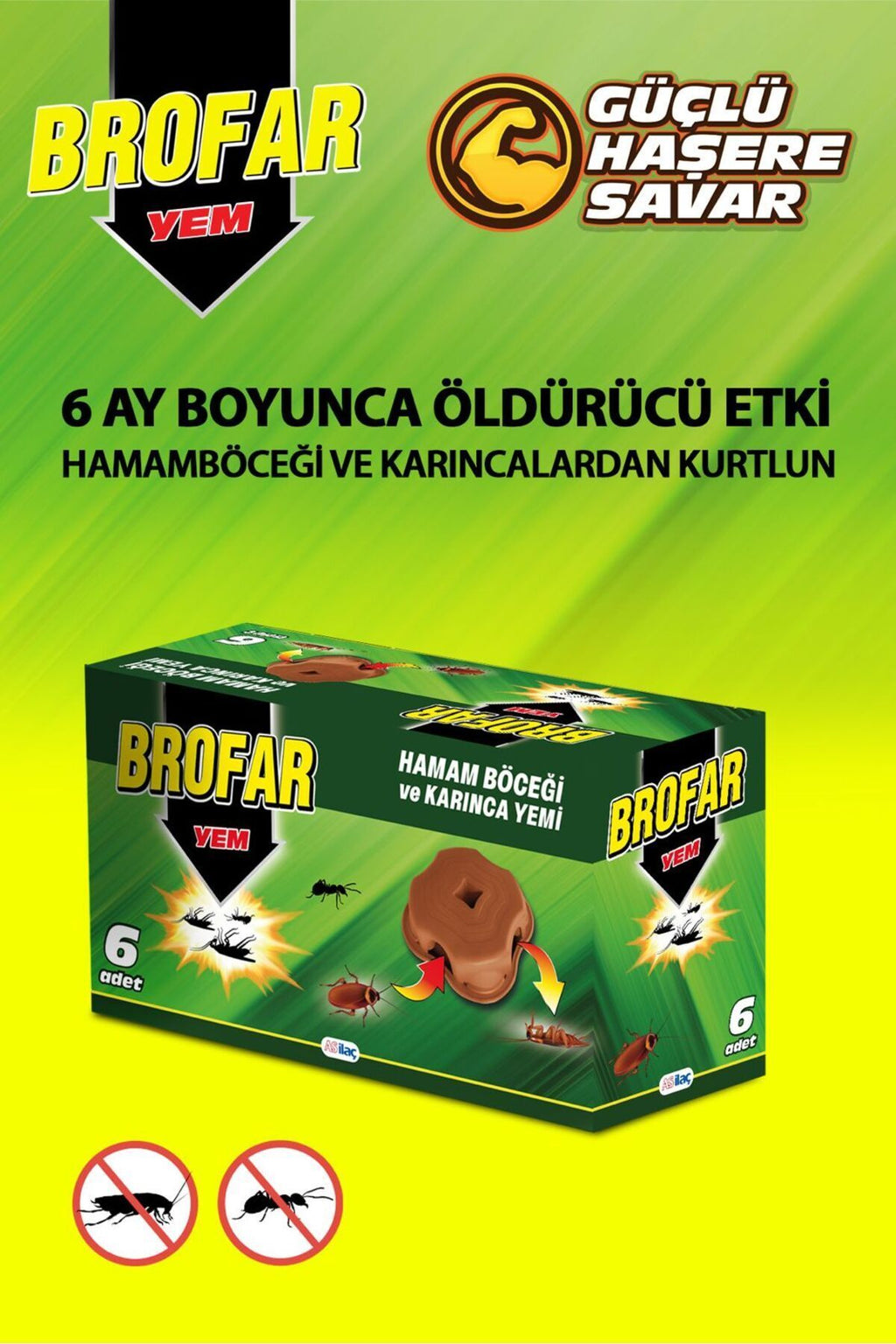 Hamam Böceği Ve Karınca Yemi 6'lı Böcek Yemi