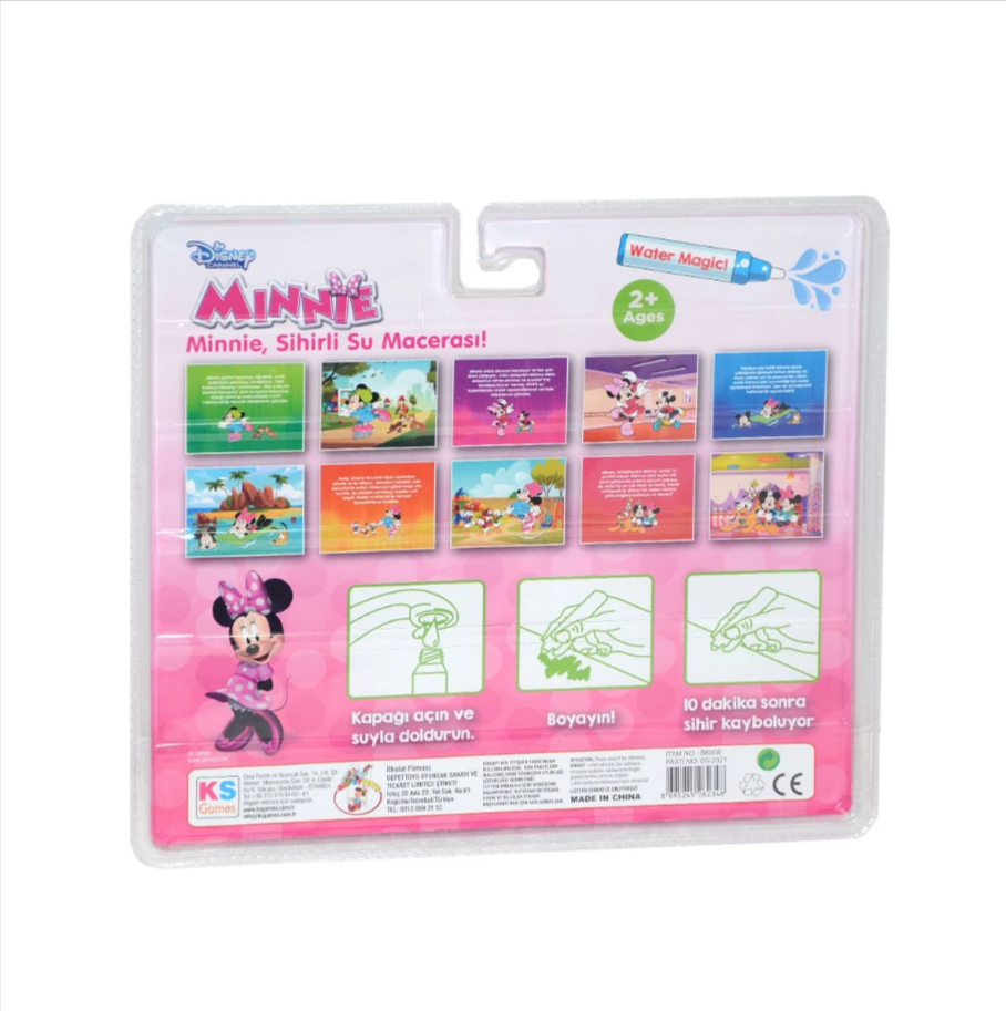 Minnie SİHİRLİ SULU BOYAMA KİTABI , tekrar tekrar boyanabilir (water magic book)