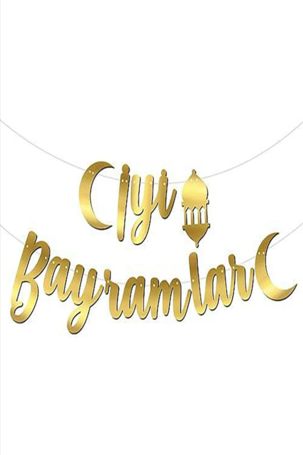 İyi Bayramlar Gold Altın Kaligrafi Yazı