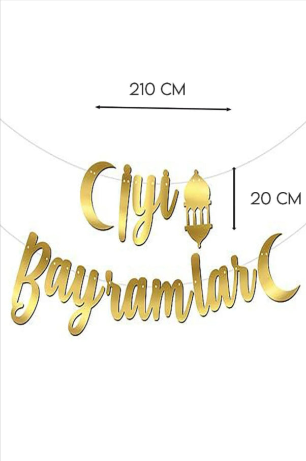İyi Bayramlar Gold Altın Kaligrafi Yazı