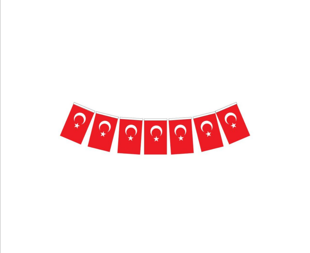 İpli 38'li Mini Türk Bayrağı 6x10cm