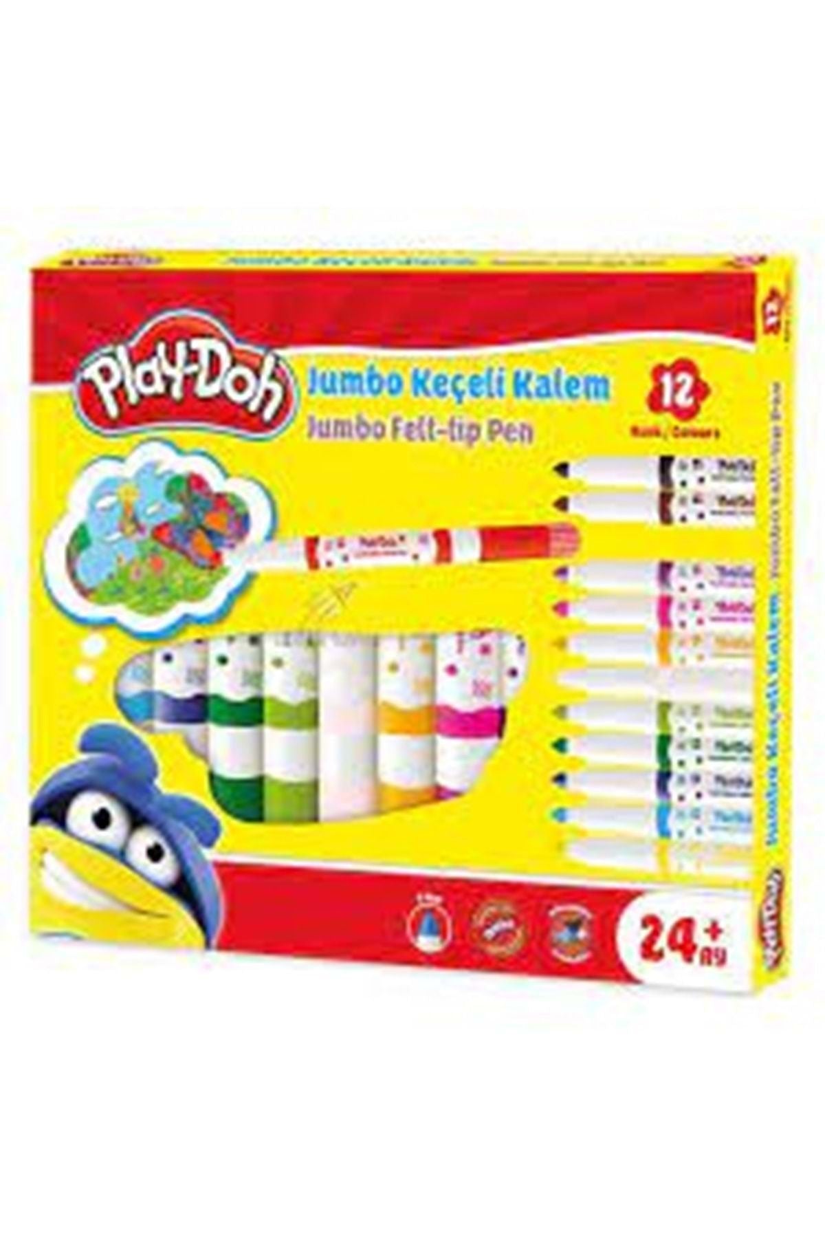 Jumbo Keçeli Kalem 6mm 12 Renk