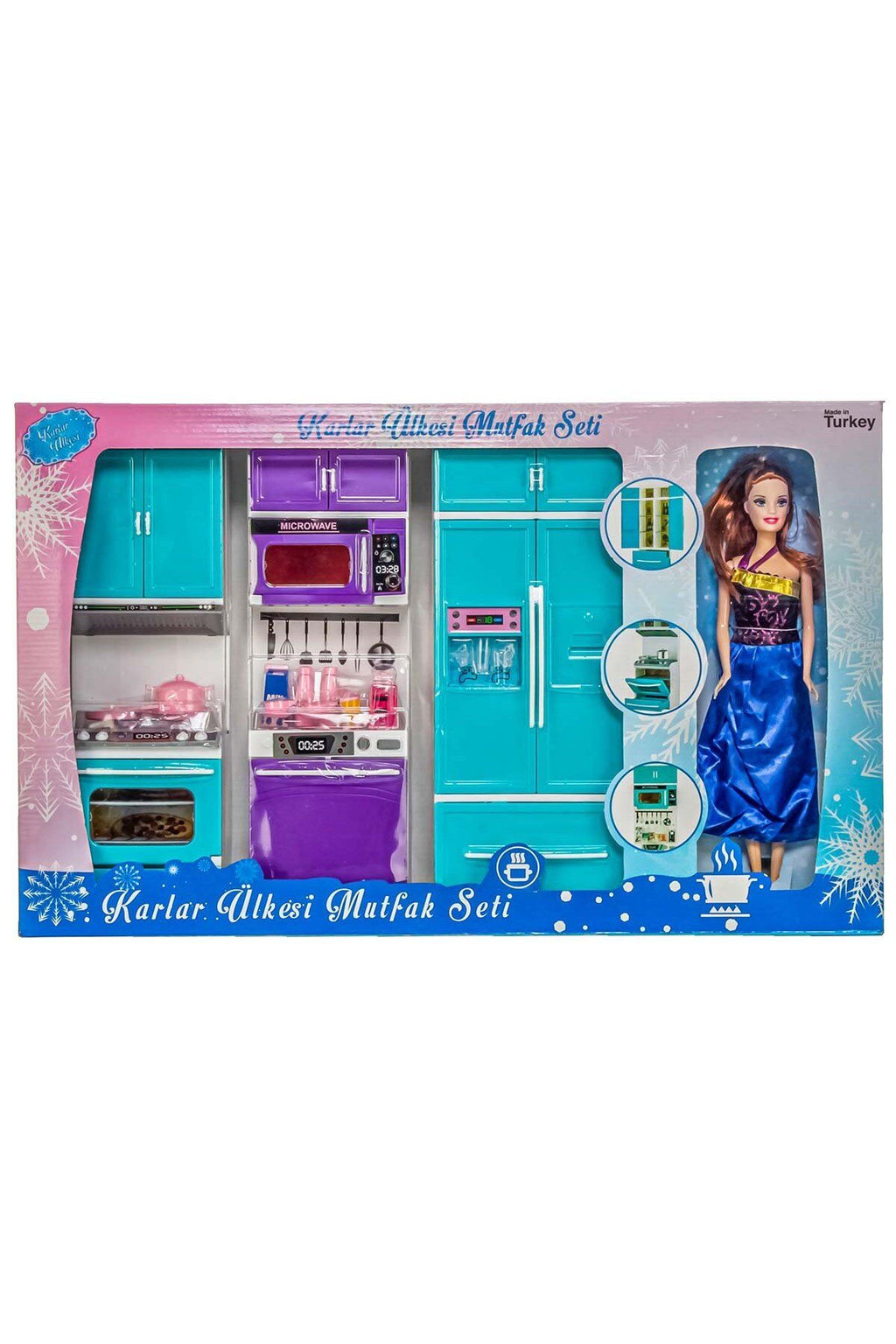 Karlar Ülkesi Bebek ve 3'lü Mutfak Seti