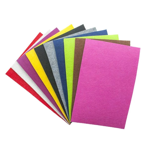 Keçe Düz 20x30 A4 10'Lu Karışık Renk