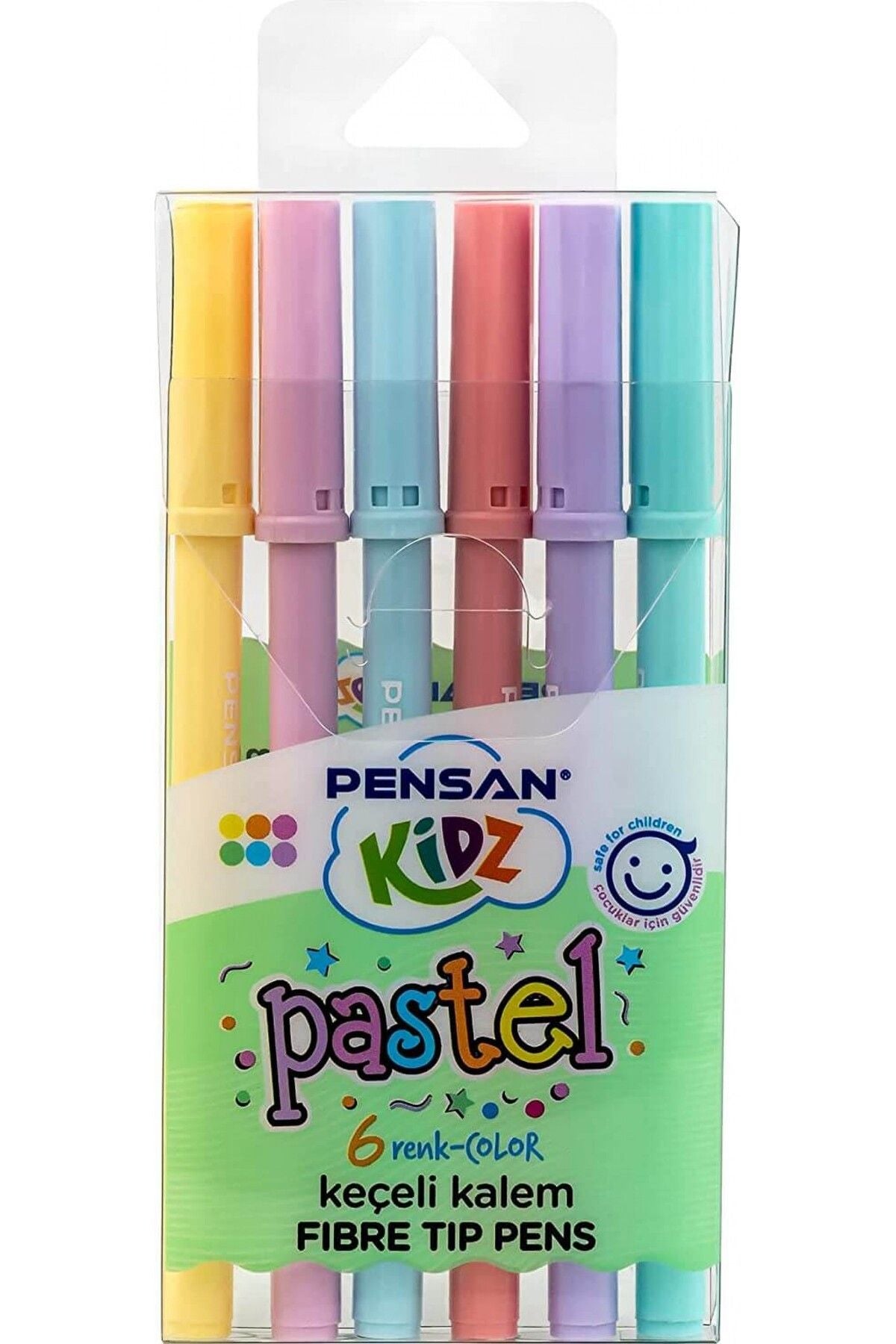 Kidz 6'lı Keçeli Boya Kalemi - Pastel Renk / 99090