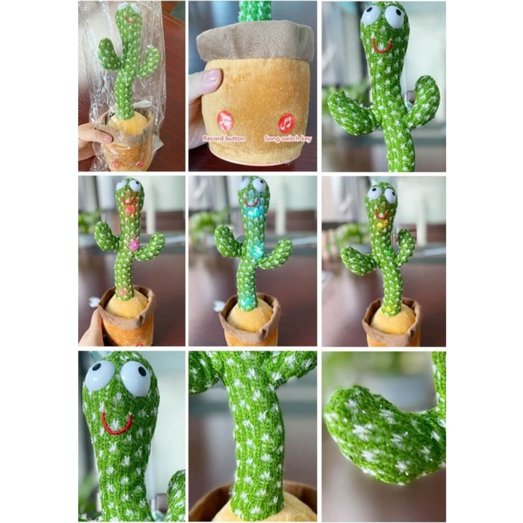 Konuşan Dans Eden Kaktüs Işıklı Saksı Peluş Oyuncak