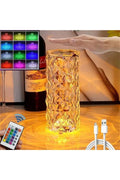 Kumandalı Kristal Masa Lambası Rgb Gece Lambası 16 Renk Ve 4 Mod Dokunmatik Kontrol