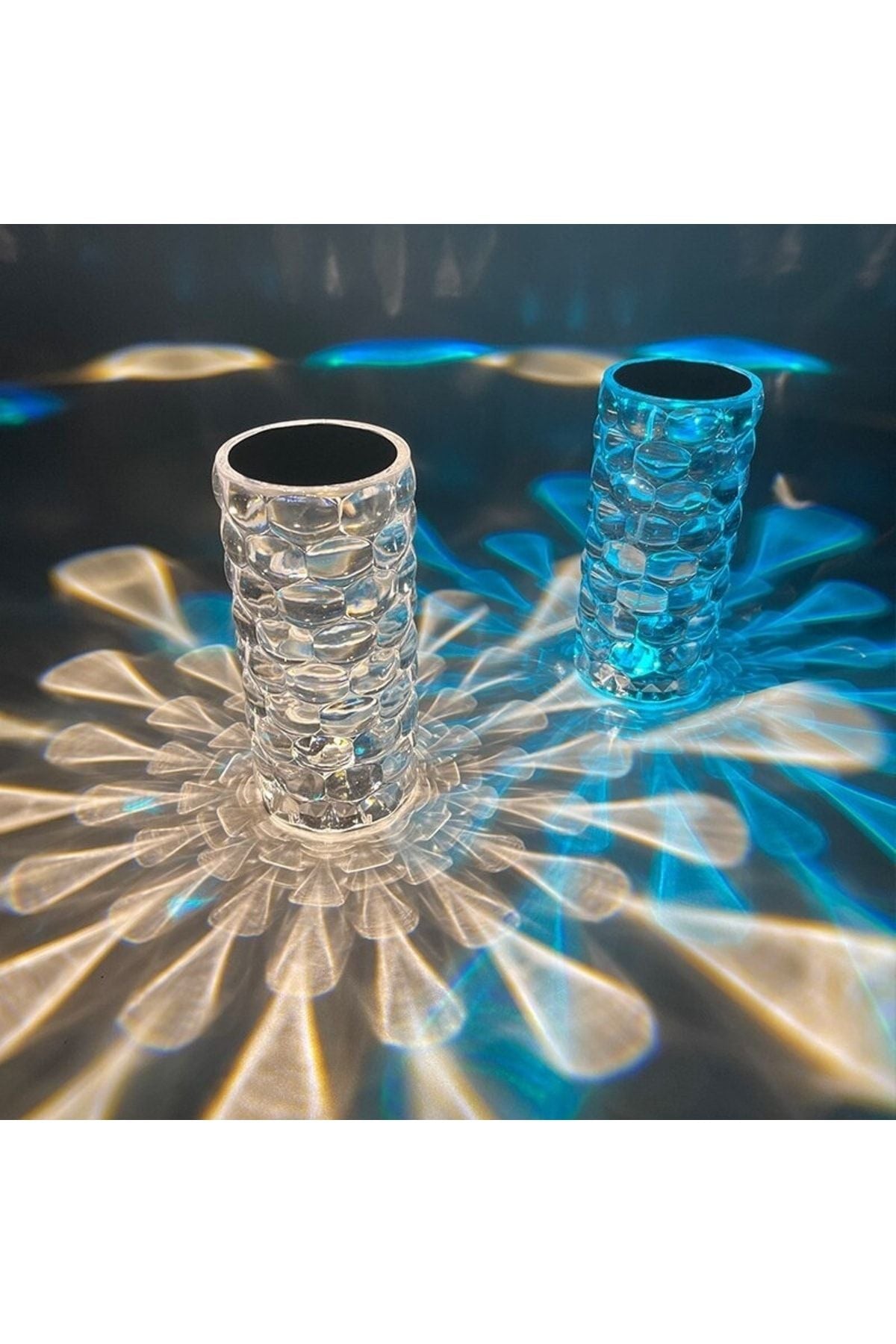 Kumandalı Kristal Masa Lambası Rgb Renk Değiştiren Gece Lambası 16 Renk 4 Mod Dokunmatik Kontrol