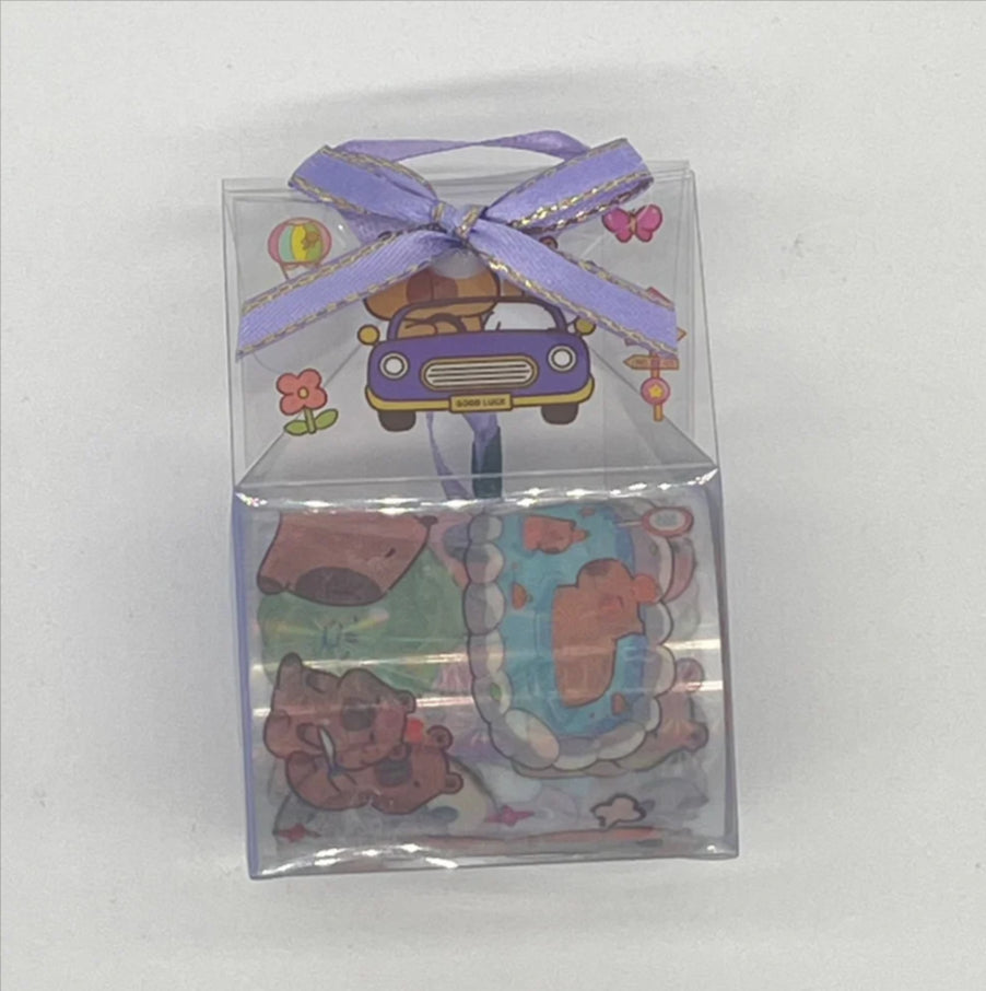 Kapibara Rulo Sticker 3'lü Set - Capybara