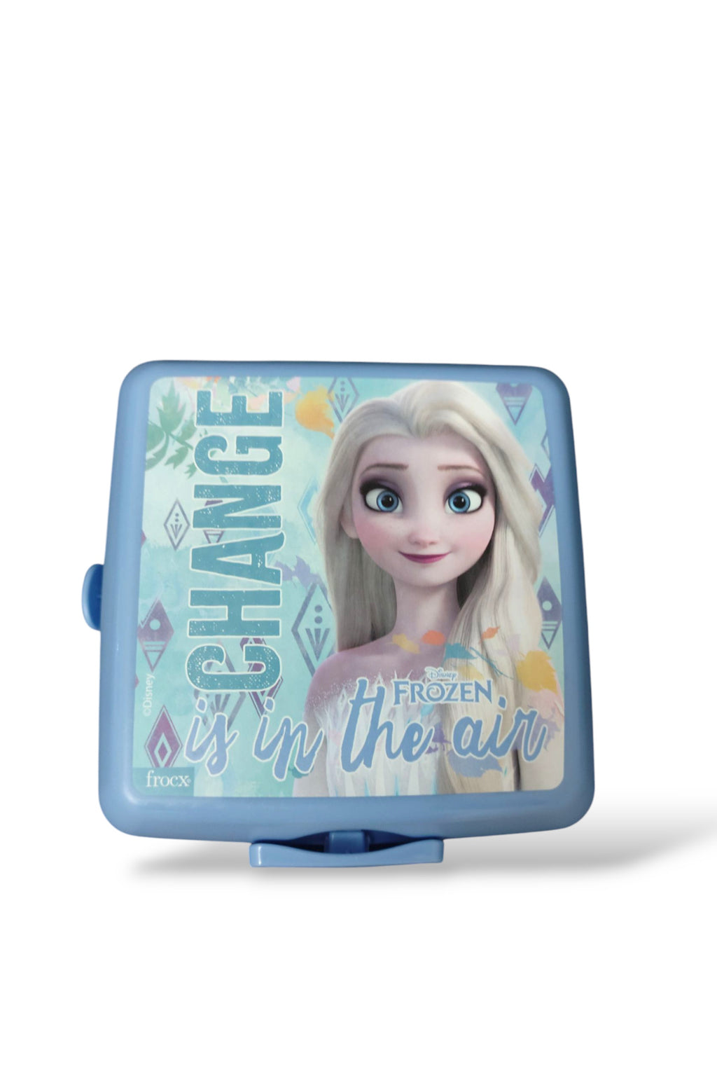Lisanslı Frozen 4 Bölmeli Plastik Beslenme Kutusu Mavi "CHANGE is in the air"