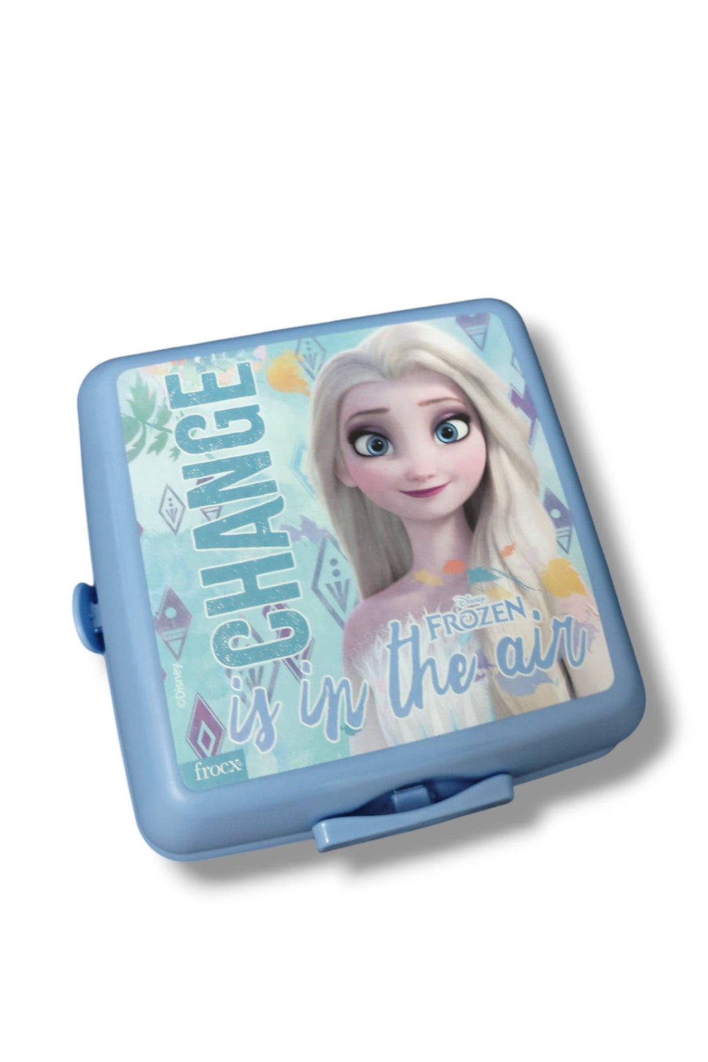 Lisanslı Frozen 4 Bölmeli Plastik Beslenme Kutusu Mavi "CHANGE is in the air"