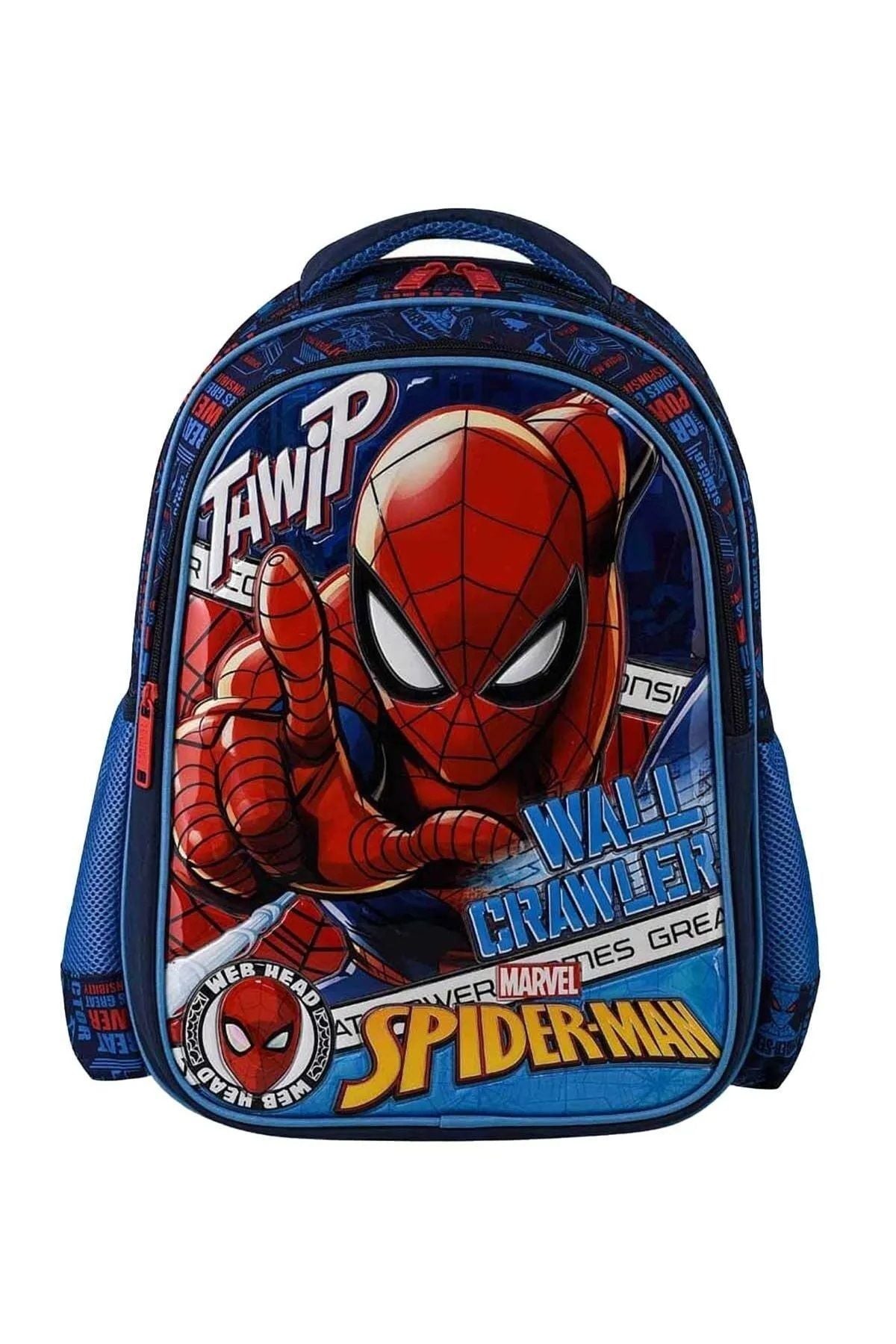 Lisanslı İlkokul Çanta ve Beslenme Çantası Seti 2li Wall Crawler