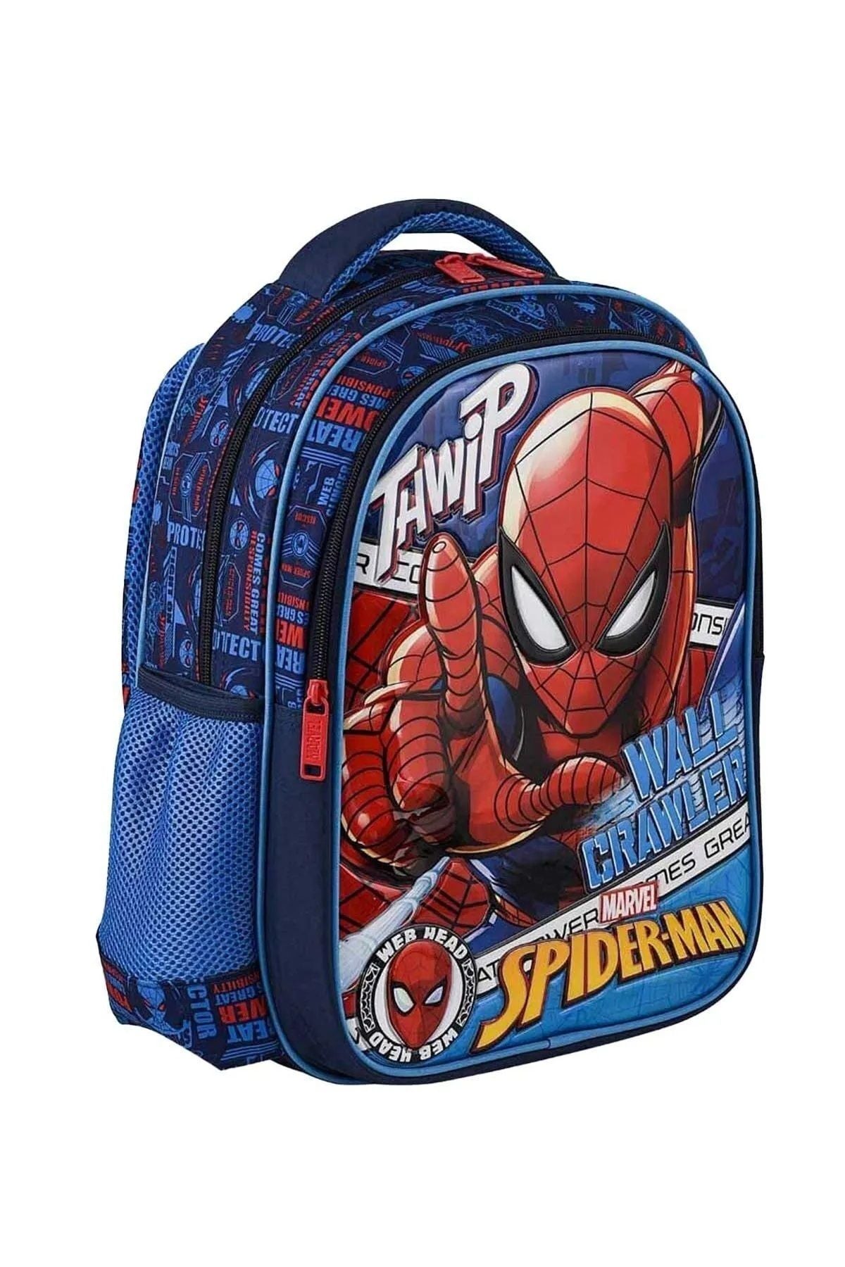 Lisanslı İlkokul Çanta ve Beslenme Çantası Seti 2li Wall Crawler