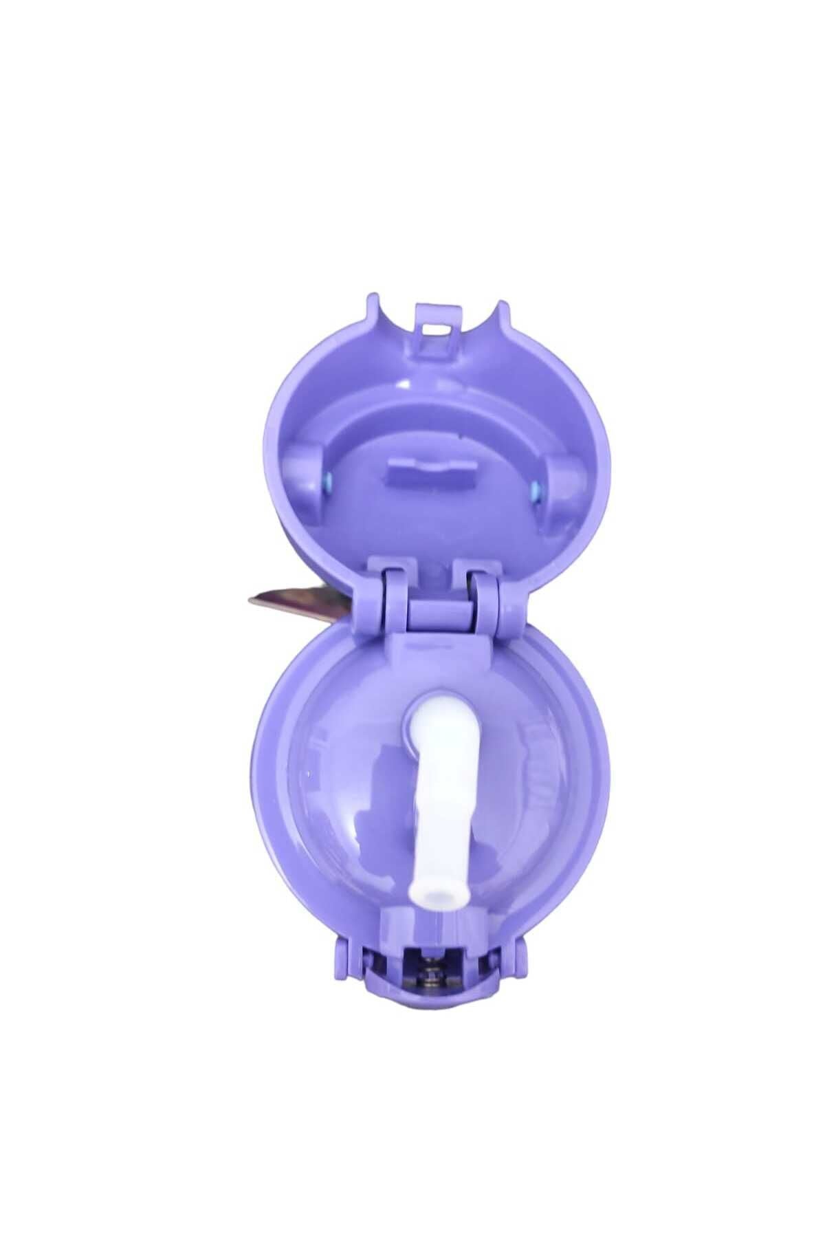 Lisanslı Pipetli Frozen Plastik Matara 500 ml Mavi ''Step Into Your Power''