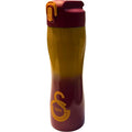 Lisanslı Sarı Kırmızı Düğmeli Pipetli Çelik Çocuk Okul Matarası