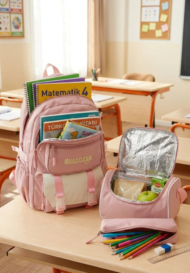 Lisanslı Twill Kumaş Niss Model Okul Sırt Çantası,Termal Beslenme Çantası Ve Kalemlik