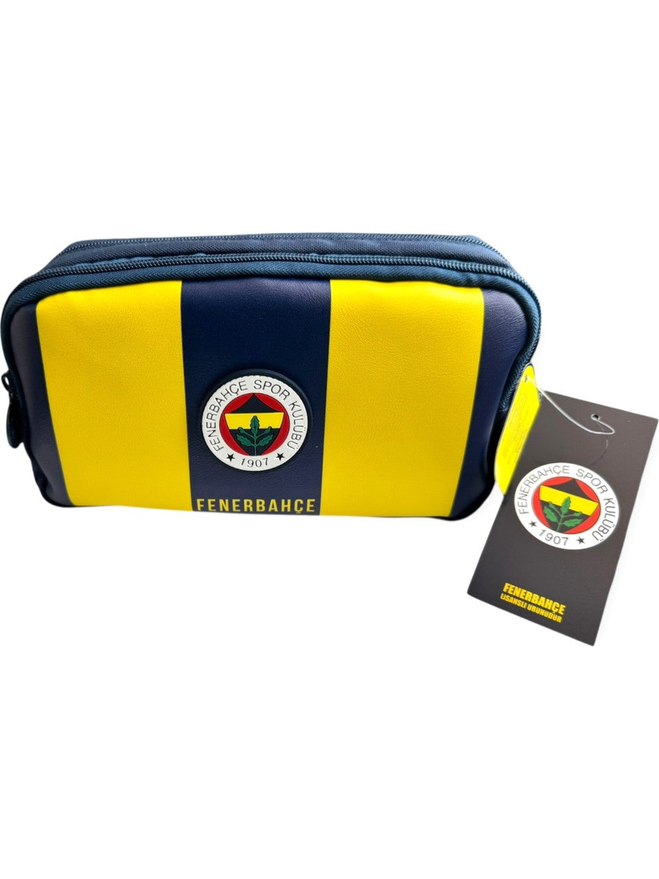 2 Bölmeli Çubuklu Arma Baskılı Suni Deri Kalemlik (25759)