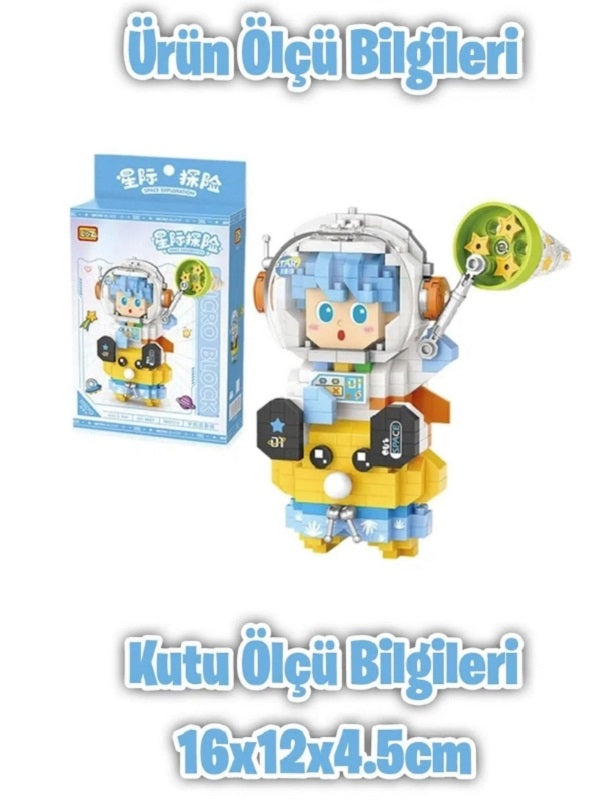 LOZ Uzay Keşfi Serisi: Astronot Çocuk | 390 Parça Mikro Bloklar | 14+ Yaş