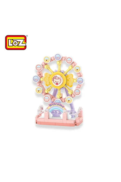 4'LÜ SET - Loz Hareket Eden Lunapark Serisi Mikro Bloklar -Toplam 680 Parça 10+ Yaş (Atlı Karınca, Dönme Dolap, Gondol, Salıncak) - Lunapark Maketi
