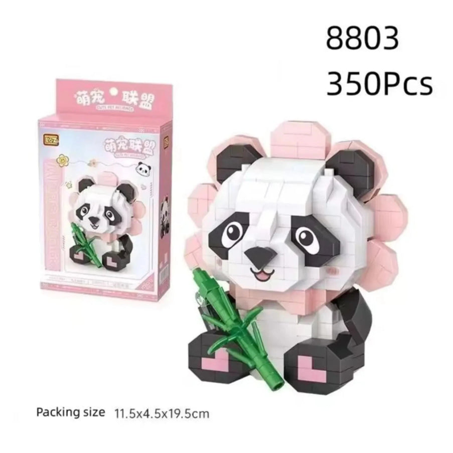 LOZ Tatlış Serisi: Oturan Panda | 350 Parça Mikro Bloklar | 14+ Yaş | Hayvan Maketi