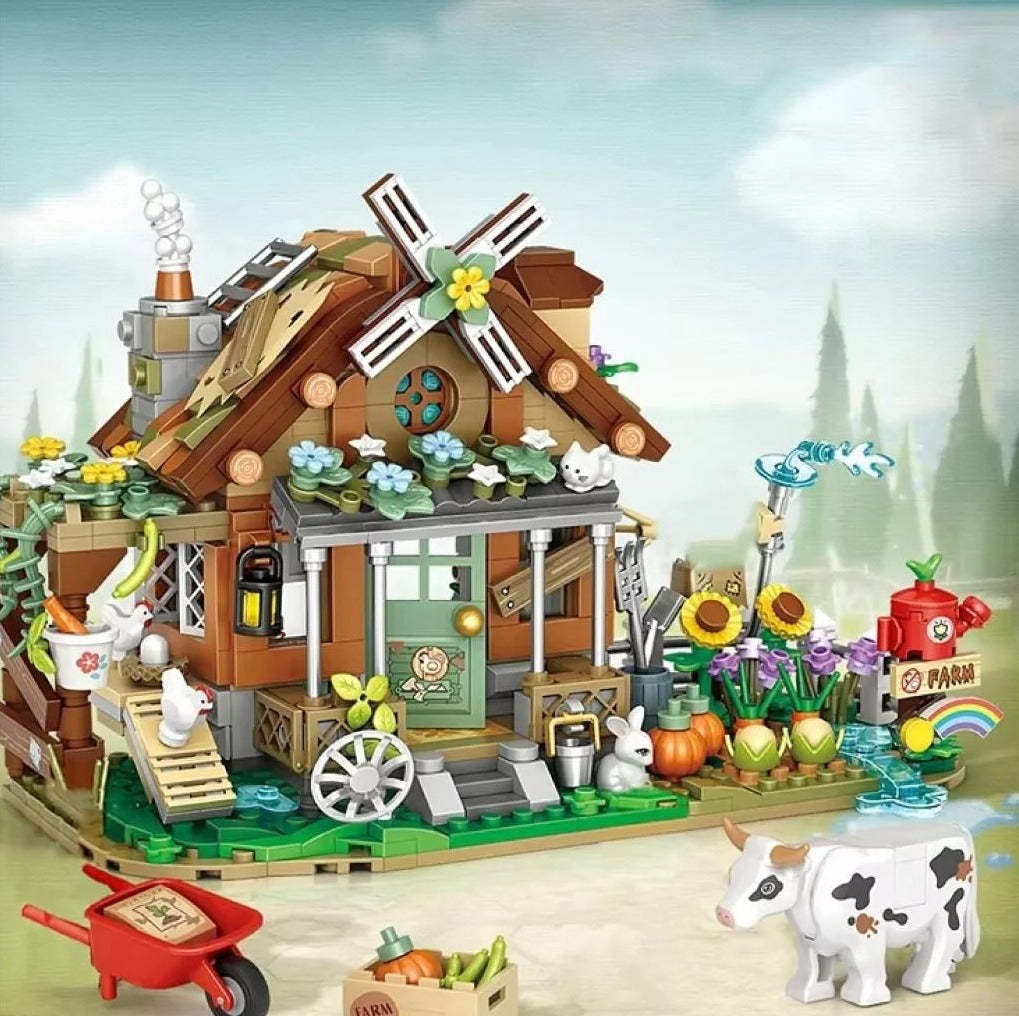 LOZ Ev Serisi: Çiftlik Evi | 899 Parça Mikro Bloklar | 6+ Yaş | Ev Maketi