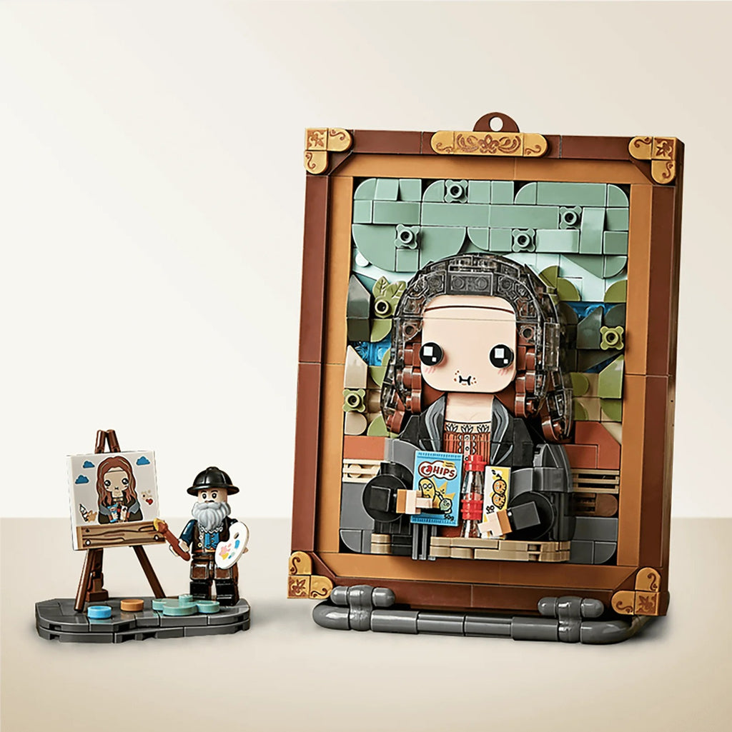LOZ Tablo Serisi: Mona Lisa | 604 Parça Mikro Bloklar | 6+ Yaş | Çerçeve Maketi