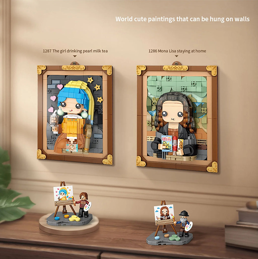 LOZ Tablo Serisi: Mona Lisa | 604 Parça Mikro Bloklar | 6+ Yaş | Çerçeve Maketi