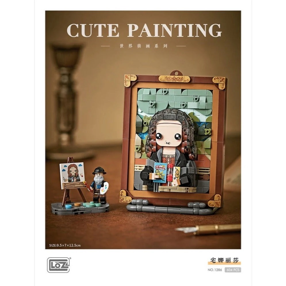 LOZ Tablo Serisi: Mona Lisa | 604 Parça Mikro Bloklar | 6+ Yaş | Çerçeve Maketi