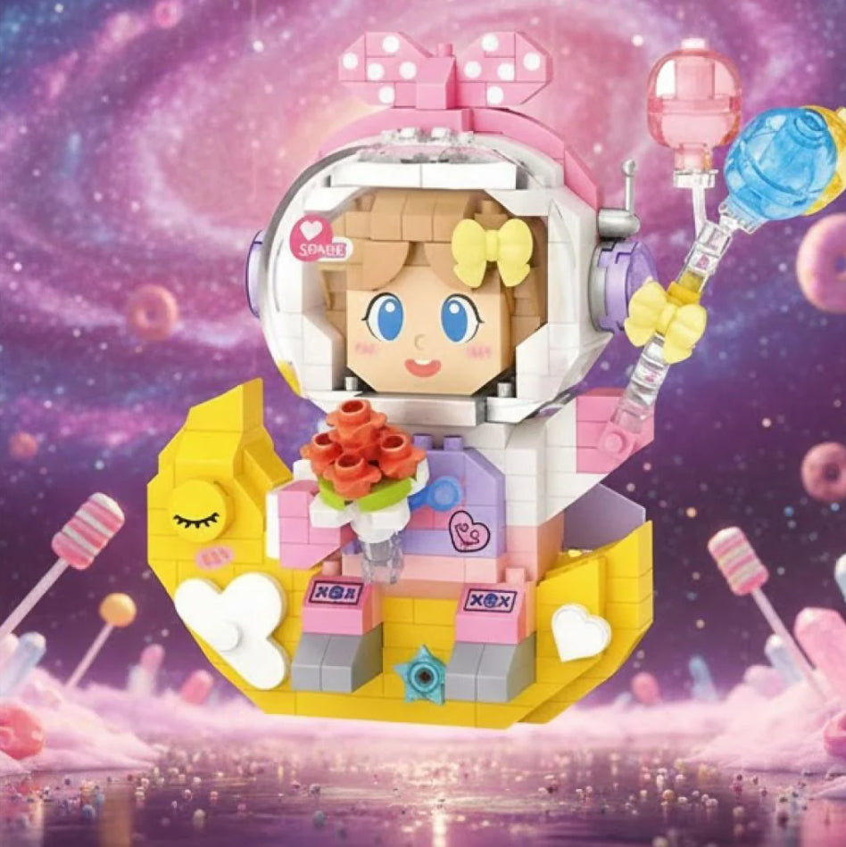 LOZ Uzay Keşfi Serisi: Astronot Kız | 410 Parça Mikro Bloklar | 14+ Yaş