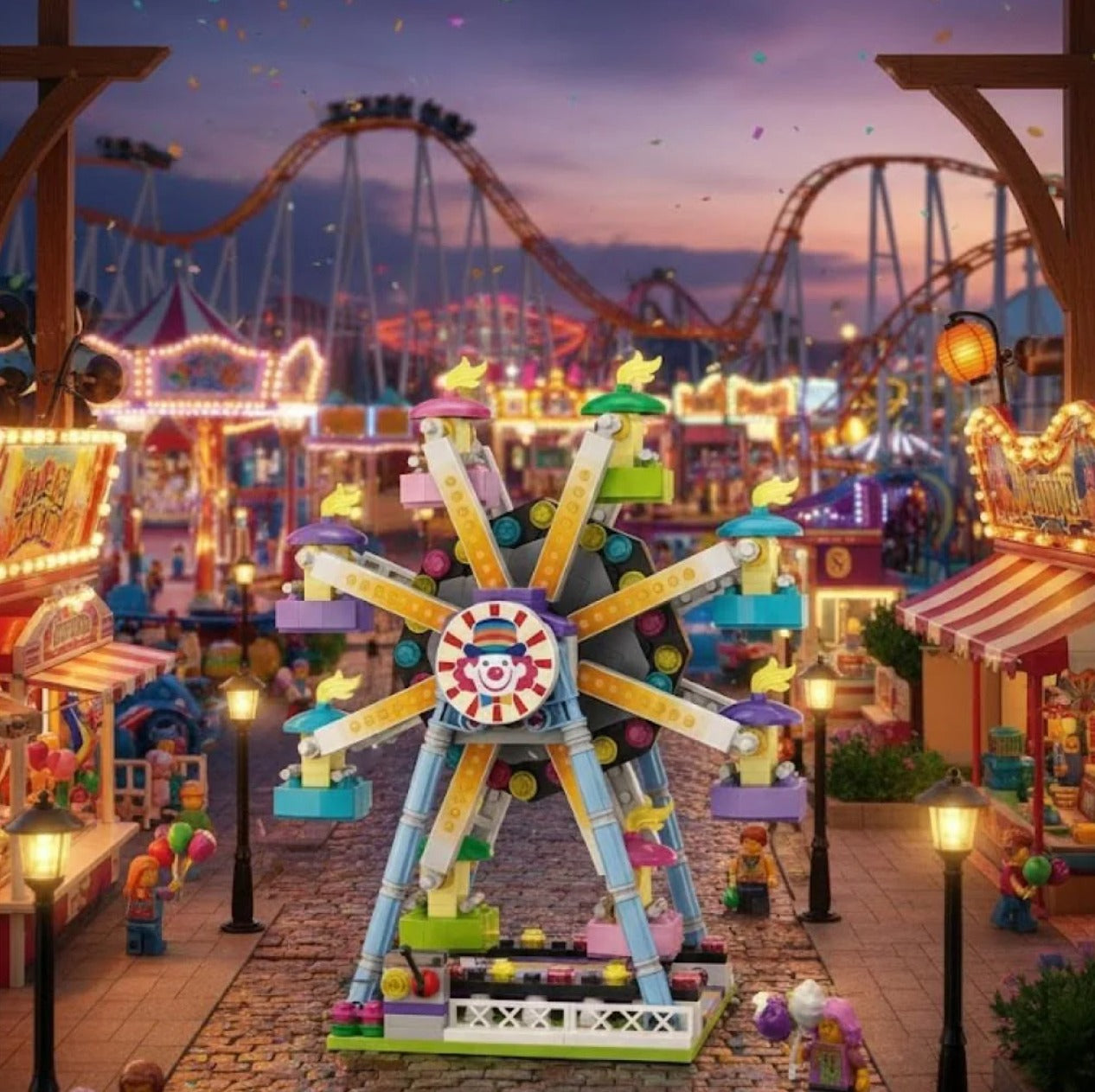 LOZ Lunapark Serisi: Dönme Dolap | 609 Parça Mikro Bloklar | 6+ Yaş | Lunapark Maketi