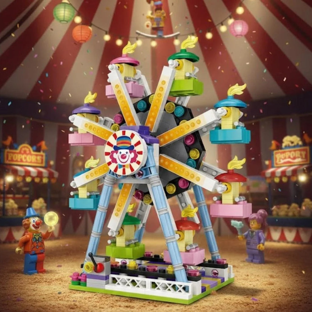 LOZ Lunapark Serisi: Dönme Dolap | 609 Parça Mikro Bloklar | 6+ Yaş | Lunapark Maketi