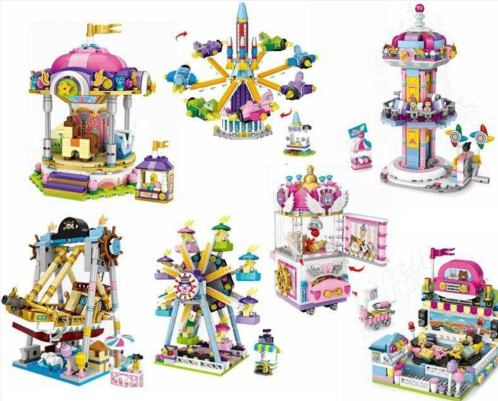 LOZ Lunapark Serisi: Dönme Dolap | 609 Parça Mikro Bloklar | 6+ Yaş | Lunapark Maketi