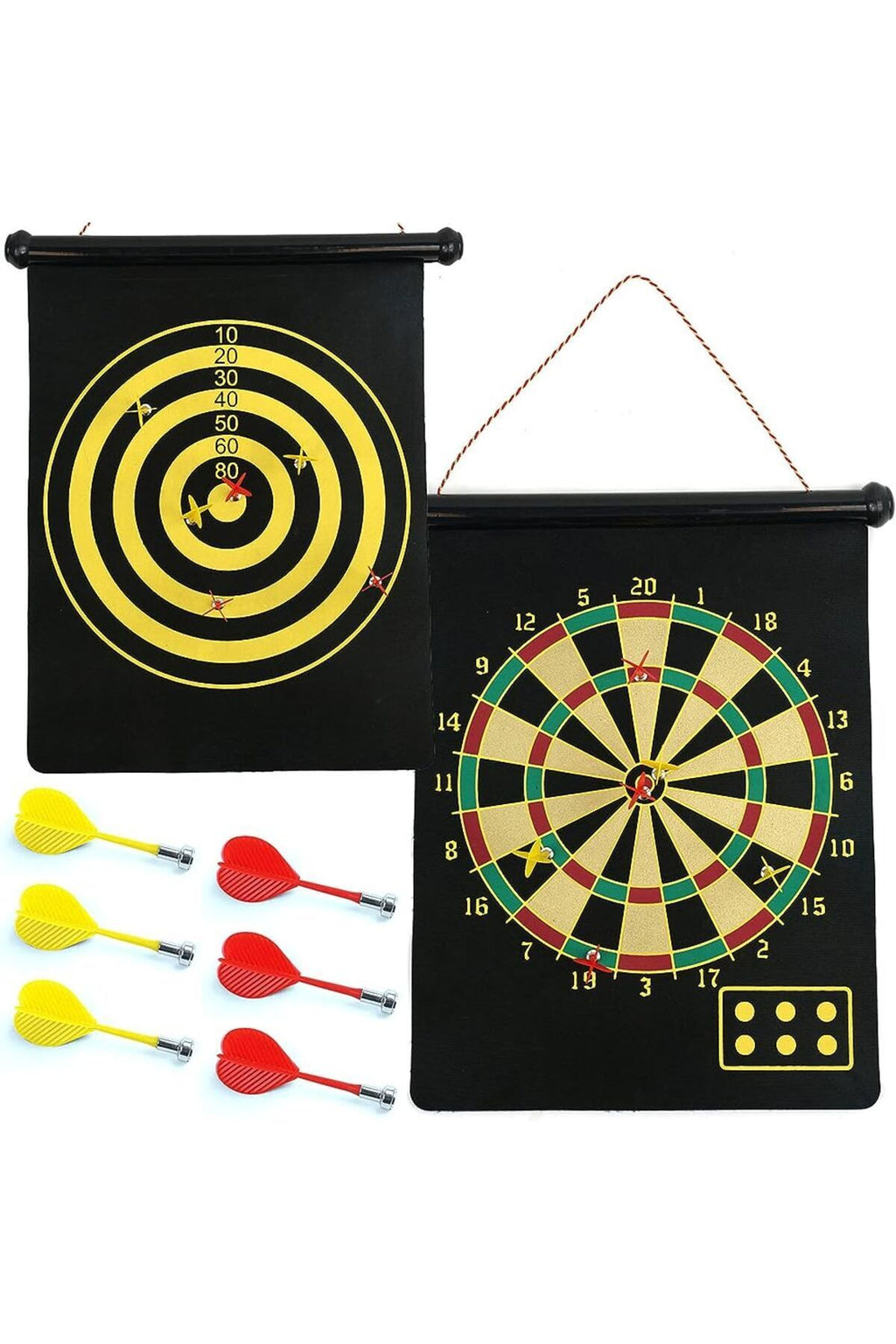 Manyetik Mıknatıslı Katlanır Dart Seti Büyük Boy Çift Taraflı Bez Manyetik Dart Uçu Güçlü Mıknatıs