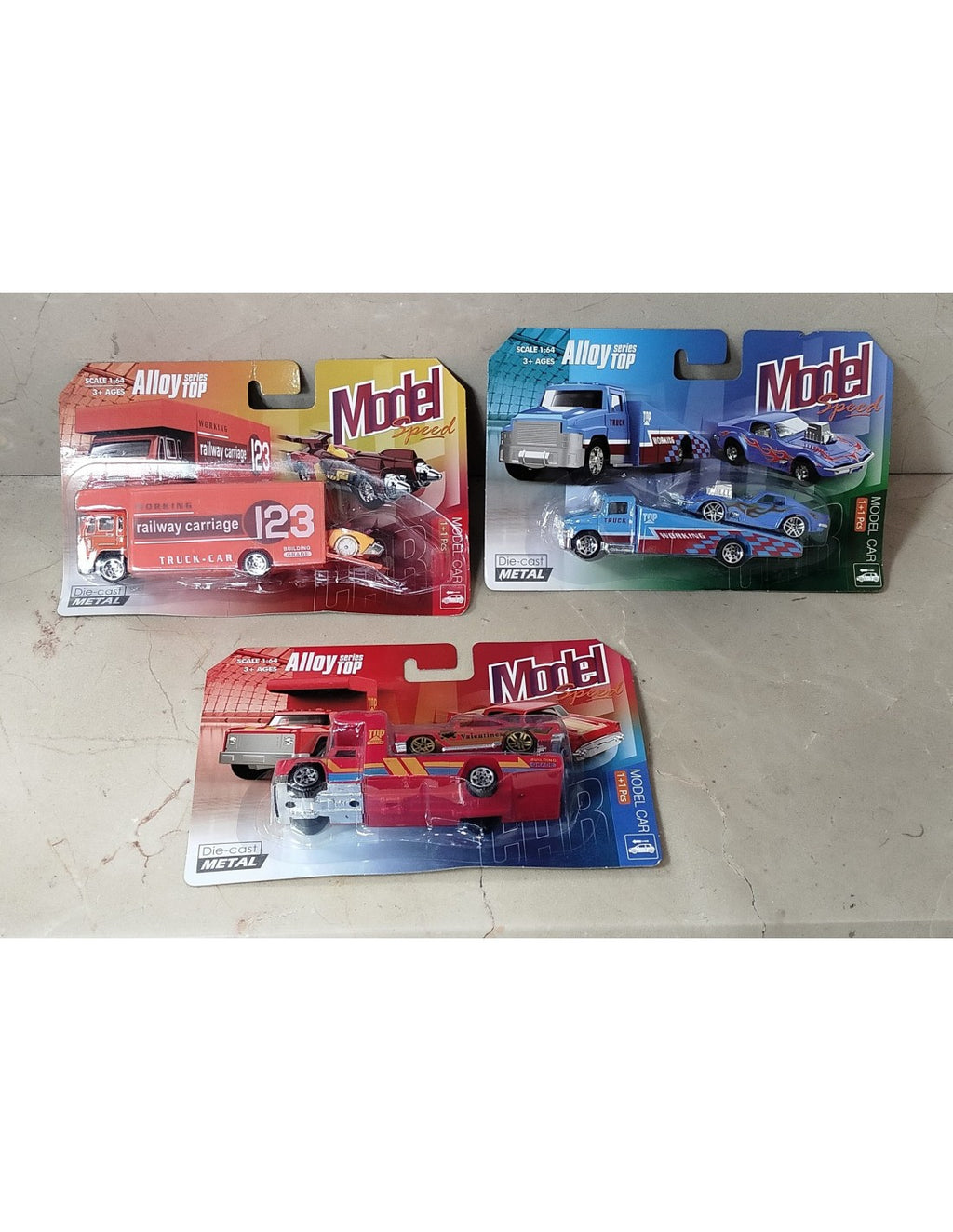 Metal Araba Taşıyan Kamyon Tır Çekici 12CM