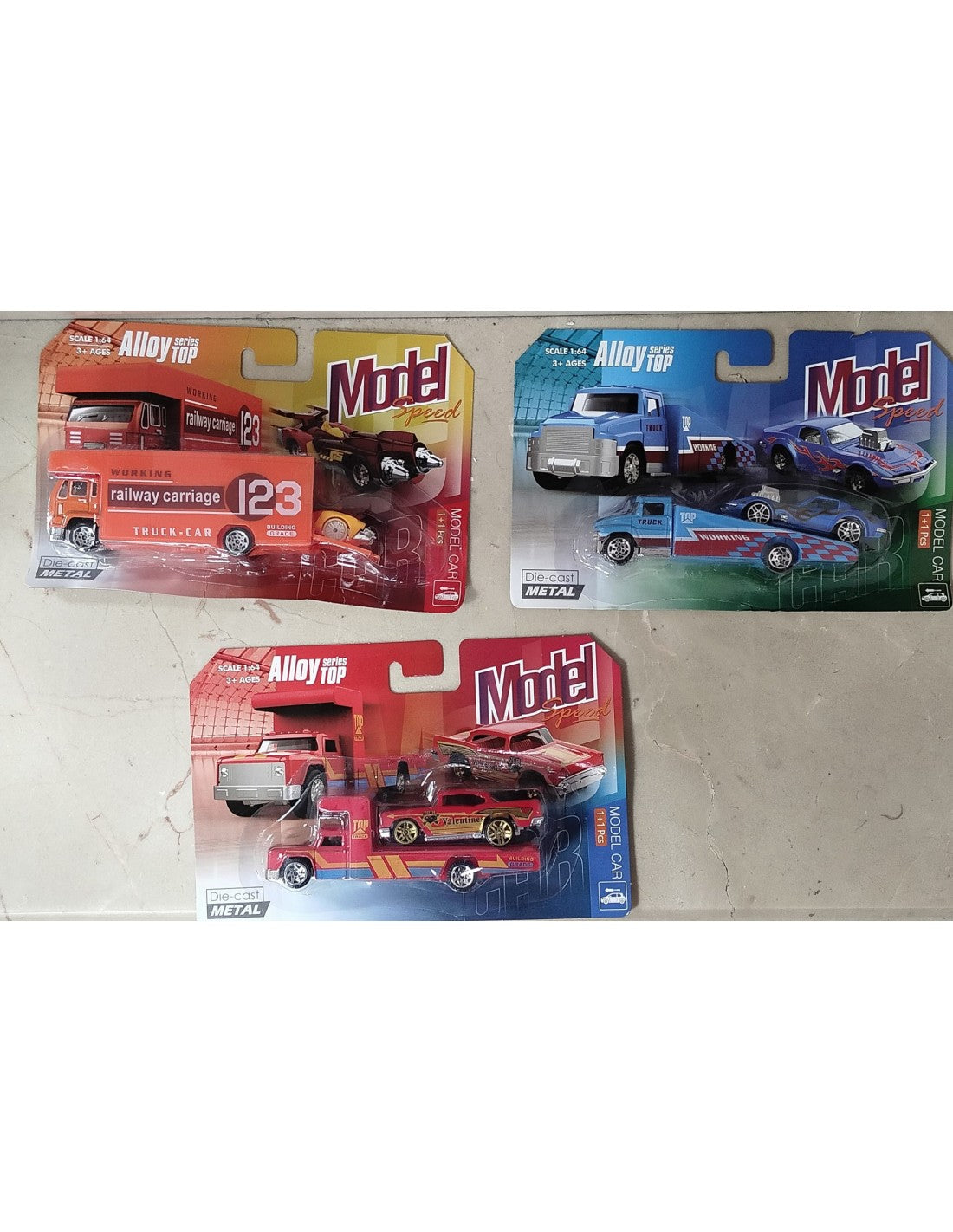 Metal Araba Taşıyan Kamyon Tır Çekici 12CM